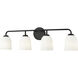 Norah 4 Light 32 inch Matte Black Vanity Light Wall Light